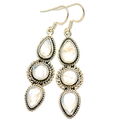 Rainbow Moonstone Earrings handcrafted by Ana Silver Co - EARR431068 - Photo 2
