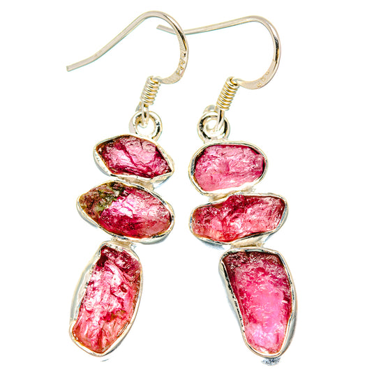 Pink Tourmaline Earrings handcrafted by Ana Silver Co - EARR431079 - Photo 2