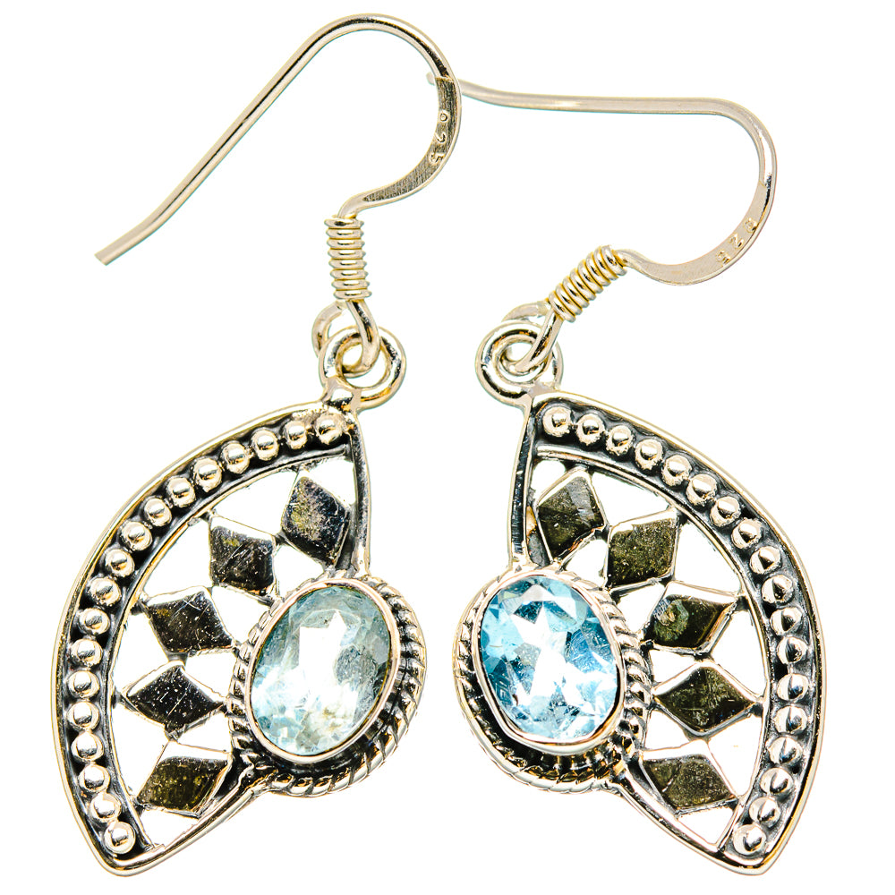 Blue Topaz Earrings handcrafted by Ana Silver Co - EARR431090 - Photo 2
