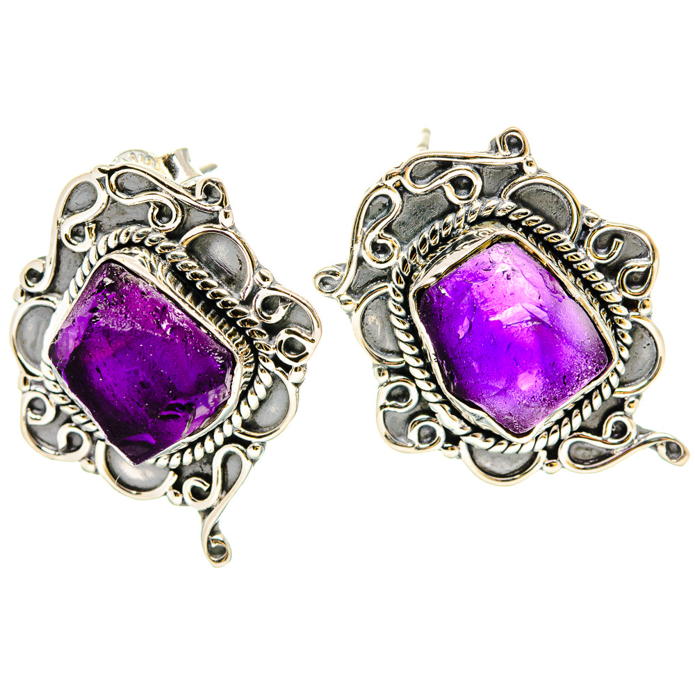 Amethyst Earrings handcrafted by Ana Silver Co - EARR431099 - Photo 2
