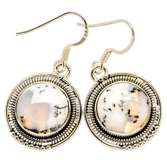 Dendritic Opal Earrings handcrafted by Ana Silver Co - EARR431106 - Photo 2
