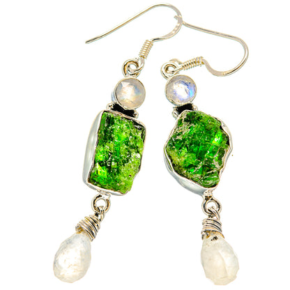 Chrome Diopside Earrings handcrafted by Ana Silver Co - EARR431113 - Photo 2