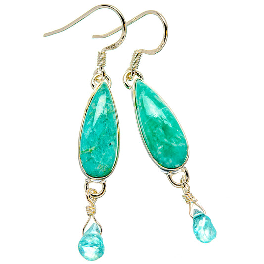 Amazonite Earrings handcrafted by Ana Silver Co - EARR431119 - Photo 2