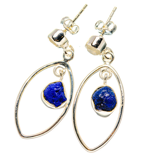Lapis Lazuli Earrings handcrafted by Ana Silver Co - EARR431122 - Photo 2