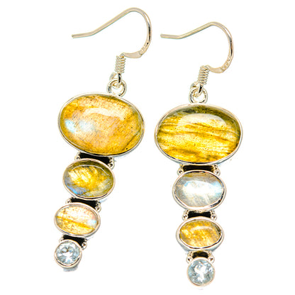 Labradorite Earrings handcrafted by Ana Silver Co - EARR431143 - Photo 2