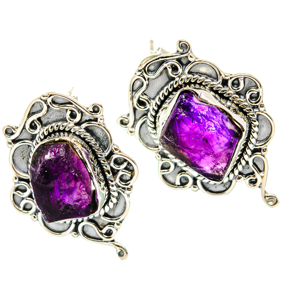Amethyst Earrings handcrafted by Ana Silver Co - EARR431152 - Photo 2