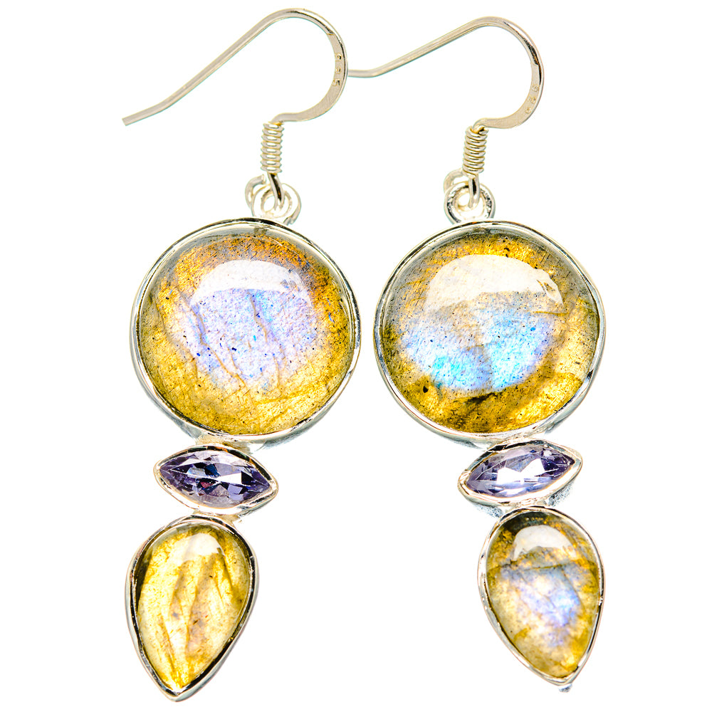 Labradorite Earrings handcrafted by Ana Silver Co - EARR431166 - Photo 2