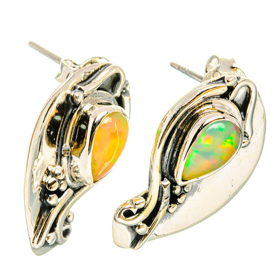 Ethiopian Opal Earrings handcrafted by Ana Silver Co - EARR431180 - Photo 2