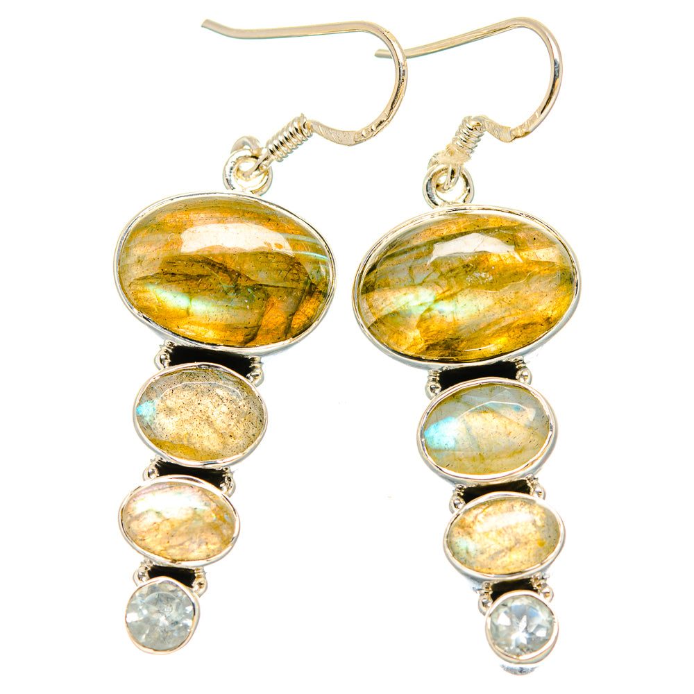 Labradorite Earrings handcrafted by Ana Silver Co - EARR431181 - Photo 2