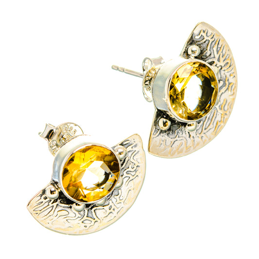 Citrine Earrings handcrafted by Ana Silver Co - EARR431183 - Photo 2