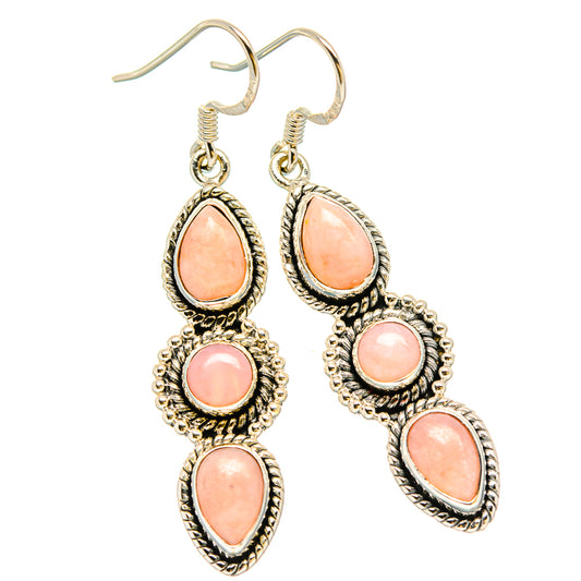 Pink Opal Earrings handcrafted by Ana Silver Co - EARR431184 - Photo 2