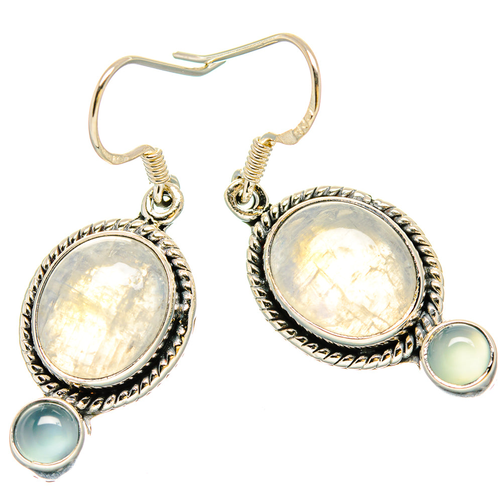 Rainbow Moonstone Earrings handcrafted by Ana Silver Co - EARR431189 - Photo 2