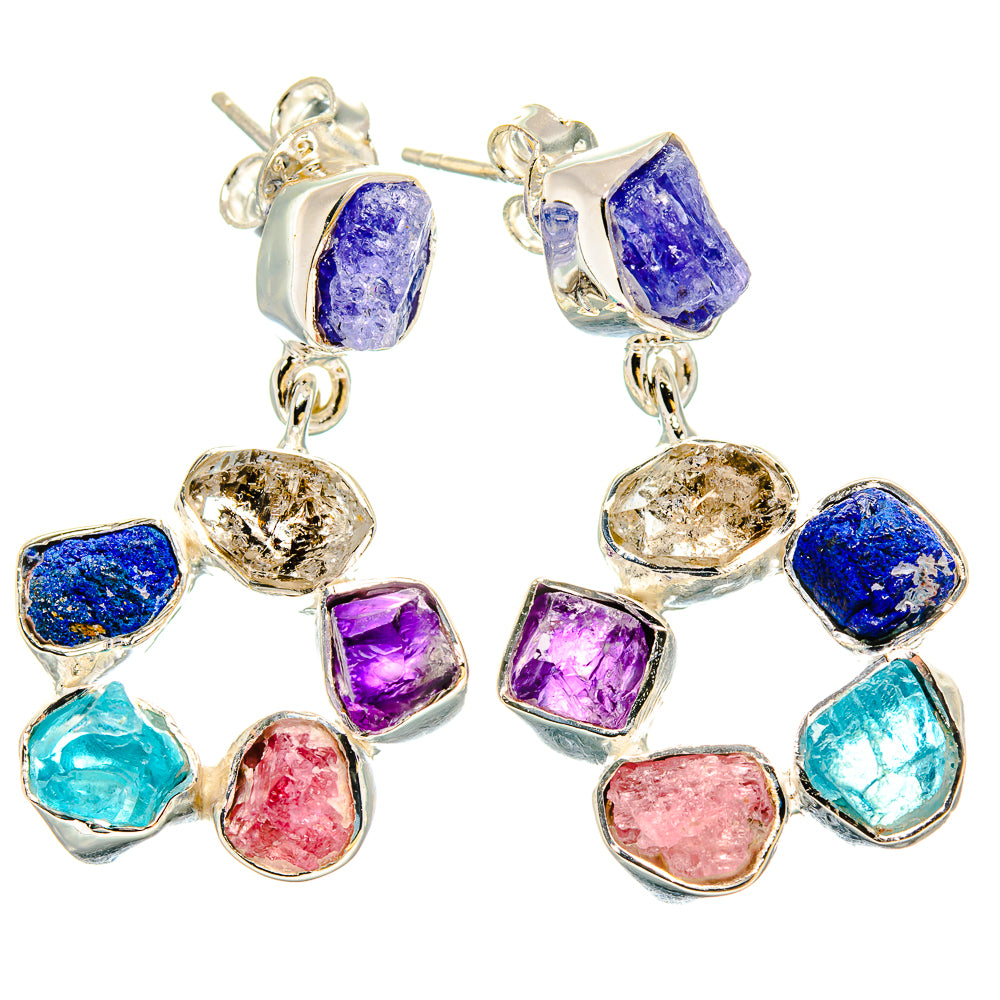 Multi-stone Earrings handcrafted by Ana Silver Co - EARR431196 - Photo 2