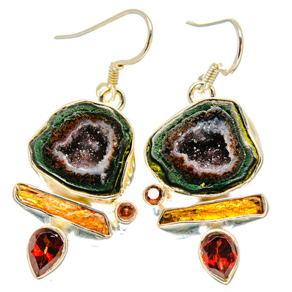 Coconut Geode Druzy Earrings handcrafted by Ana Silver Co - EARR431202 - Photo 2