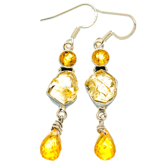Citrine Earrings handcrafted by Ana Silver Co - EARR431209 - Photo 2