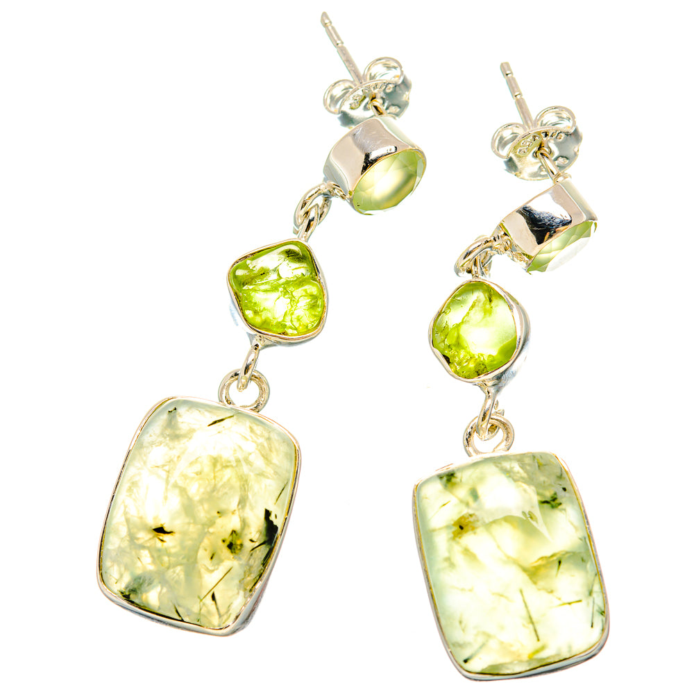 Prehnite Earrings handcrafted by Ana Silver Co - EARR431211 - Photo 2