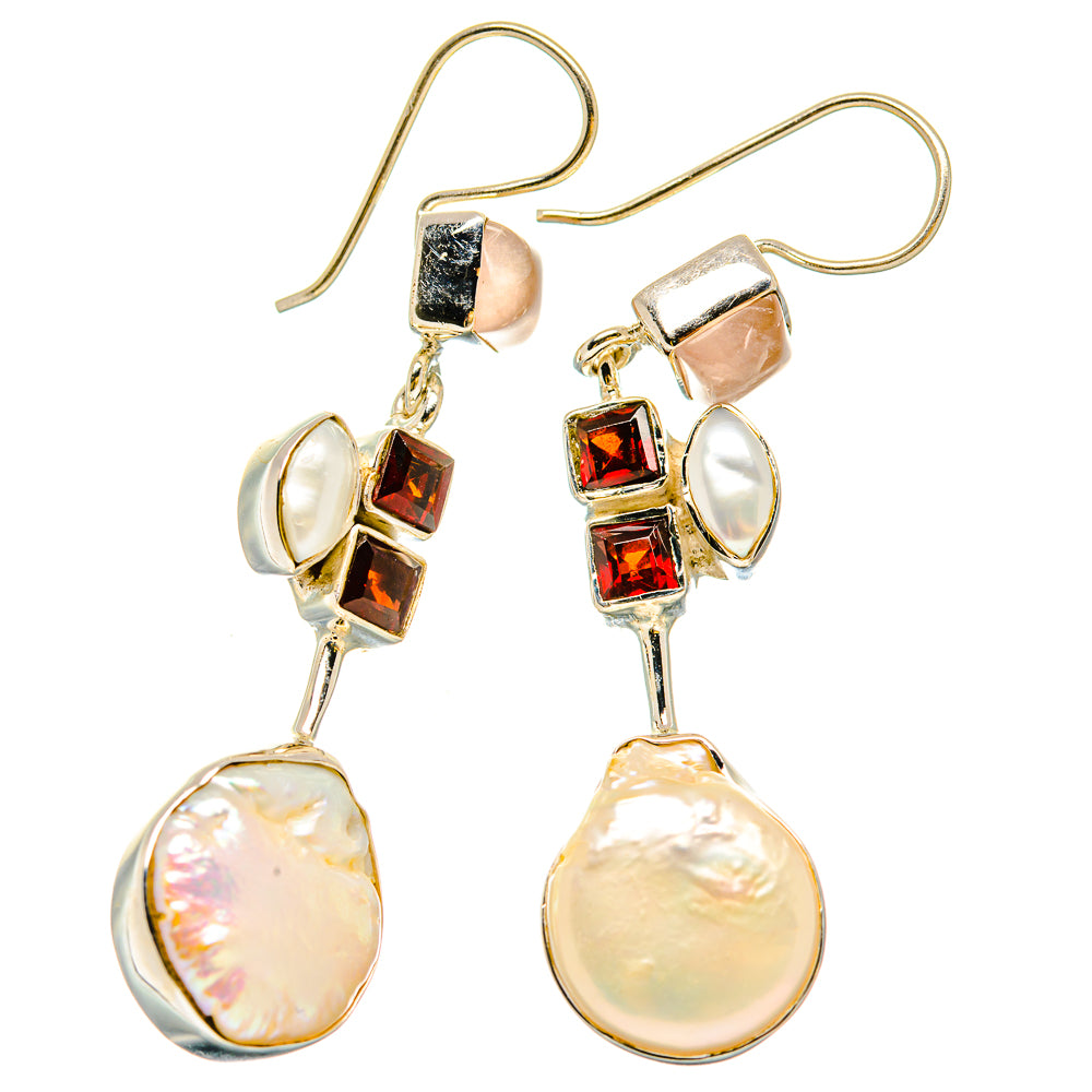 Mother Of Pearl Earrings handcrafted by Ana Silver Co - EARR431212 - Photo 2