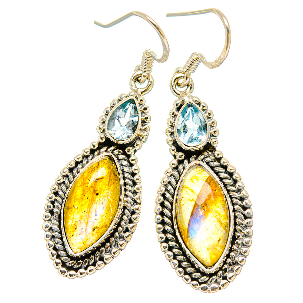 Labradorite Earrings handcrafted by Ana Silver Co - EARR431216 - Photo 2