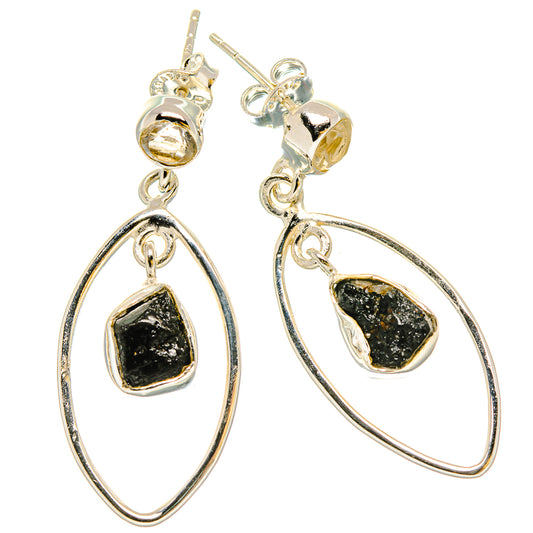 Black Tourmaline Earrings handcrafted by Ana Silver Co - EARR431220 - Photo 2