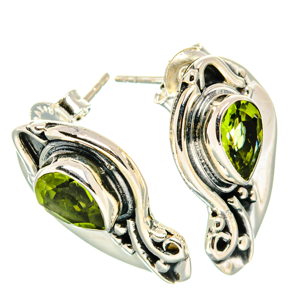 Peridot Earrings handcrafted by Ana Silver Co - EARR431226 - Photo 2