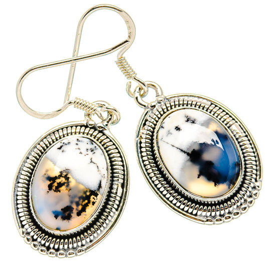 Dendritic Opal Earrings handcrafted by Ana Silver Co - EARR431228 - Photo 2
