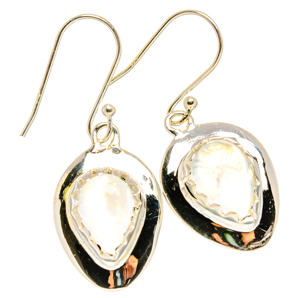 Rainbow Moonstone Earrings handcrafted by Ana Silver Co - EARR431231 - Photo 2