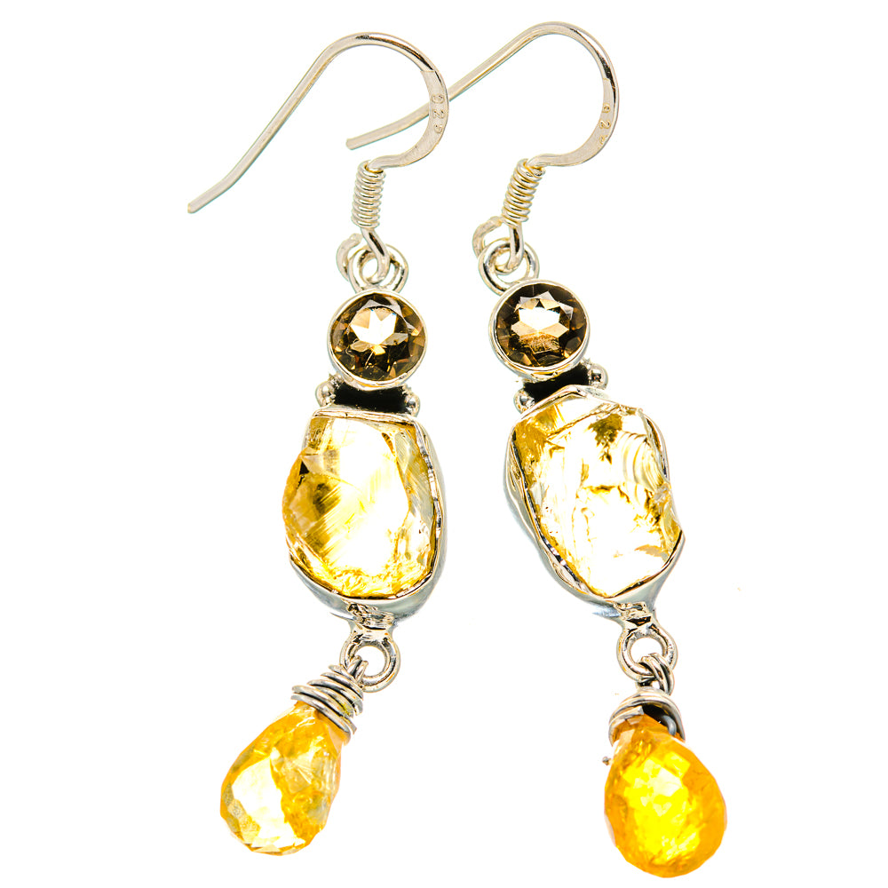 Citrine Earrings handcrafted by Ana Silver Co - EARR431239 - Photo 2