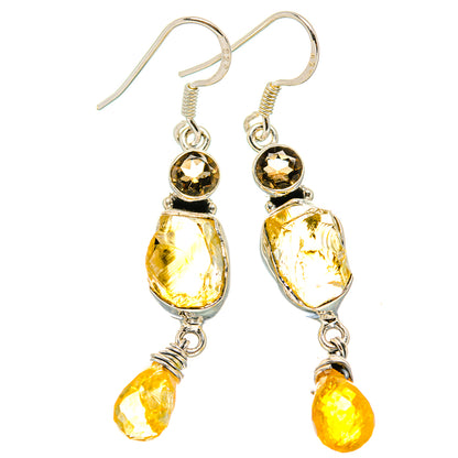 Citrine Earrings handcrafted by Ana Silver Co - EARR431239 - Photo 2