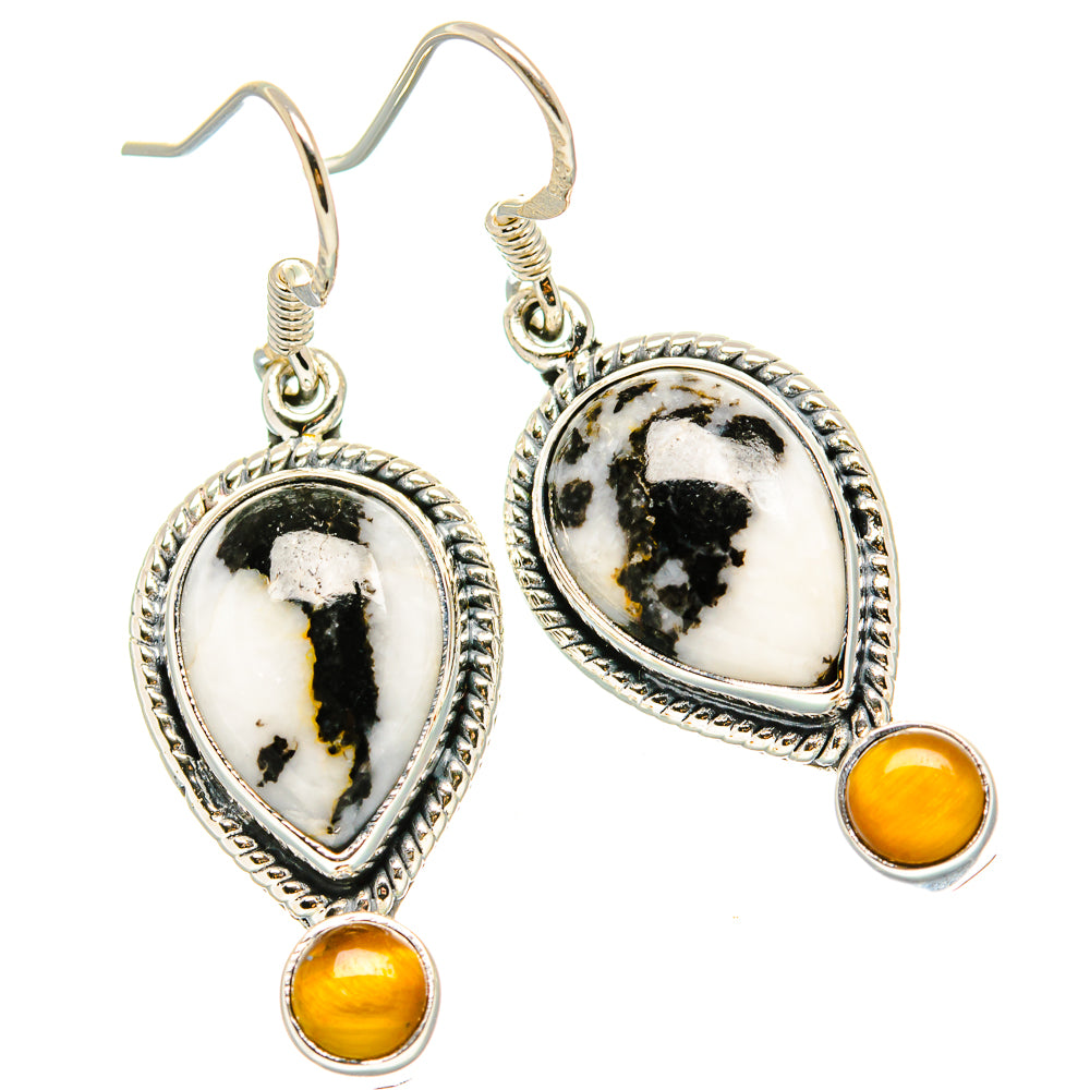 Pinolith Jasper Earrings handcrafted by Ana Silver Co - EARR431241 - Photo 2