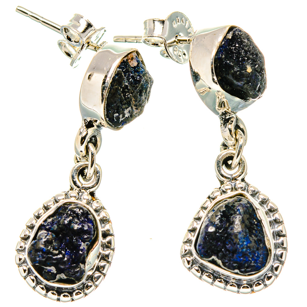 Azurite Earrings handcrafted by Ana Silver Co - EARR431251 - Photo 2
