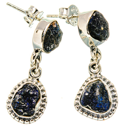 Azurite Earrings handcrafted by Ana Silver Co - EARR431251 - Photo 2