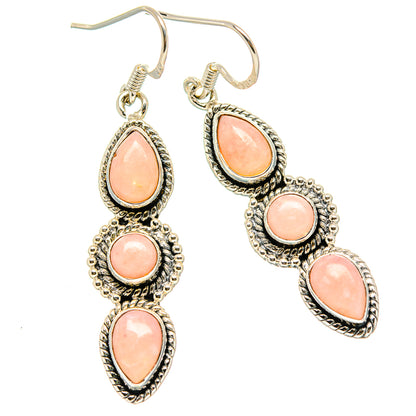 Pink Opal Earrings handcrafted by Ana Silver Co - EARR431255 - Photo 2