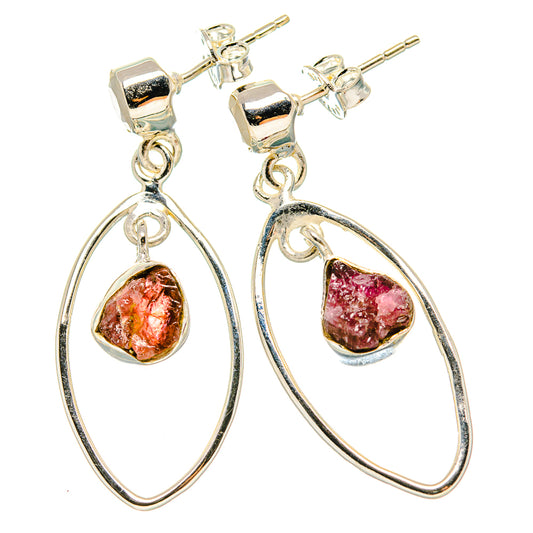 Pink Tourmaline Earrings handcrafted by Ana Silver Co - EARR431260 - Photo 2