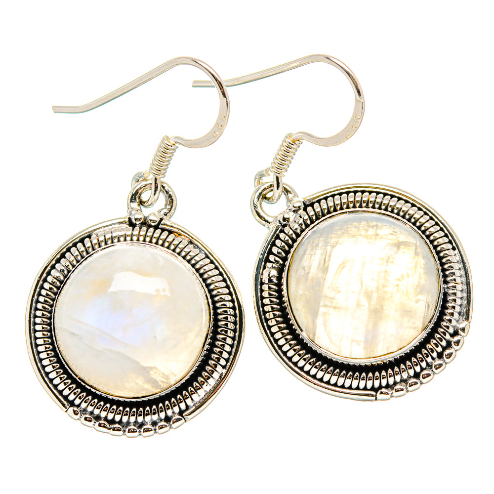 Rainbow Moonstone Earrings handcrafted by Ana Silver Co - EARR431276 - Photo 2
