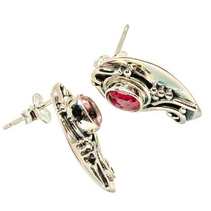 Pink Tourmaline Earrings handcrafted by Ana Silver Co - EARR431277 - Photo 2
