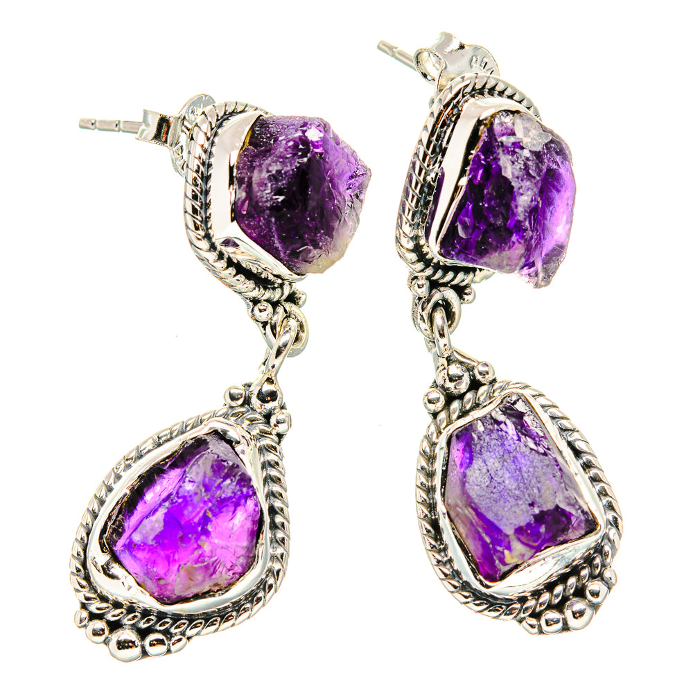 Amethyst Earrings handcrafted by Ana Silver Co - EARR431280 - Photo 2
