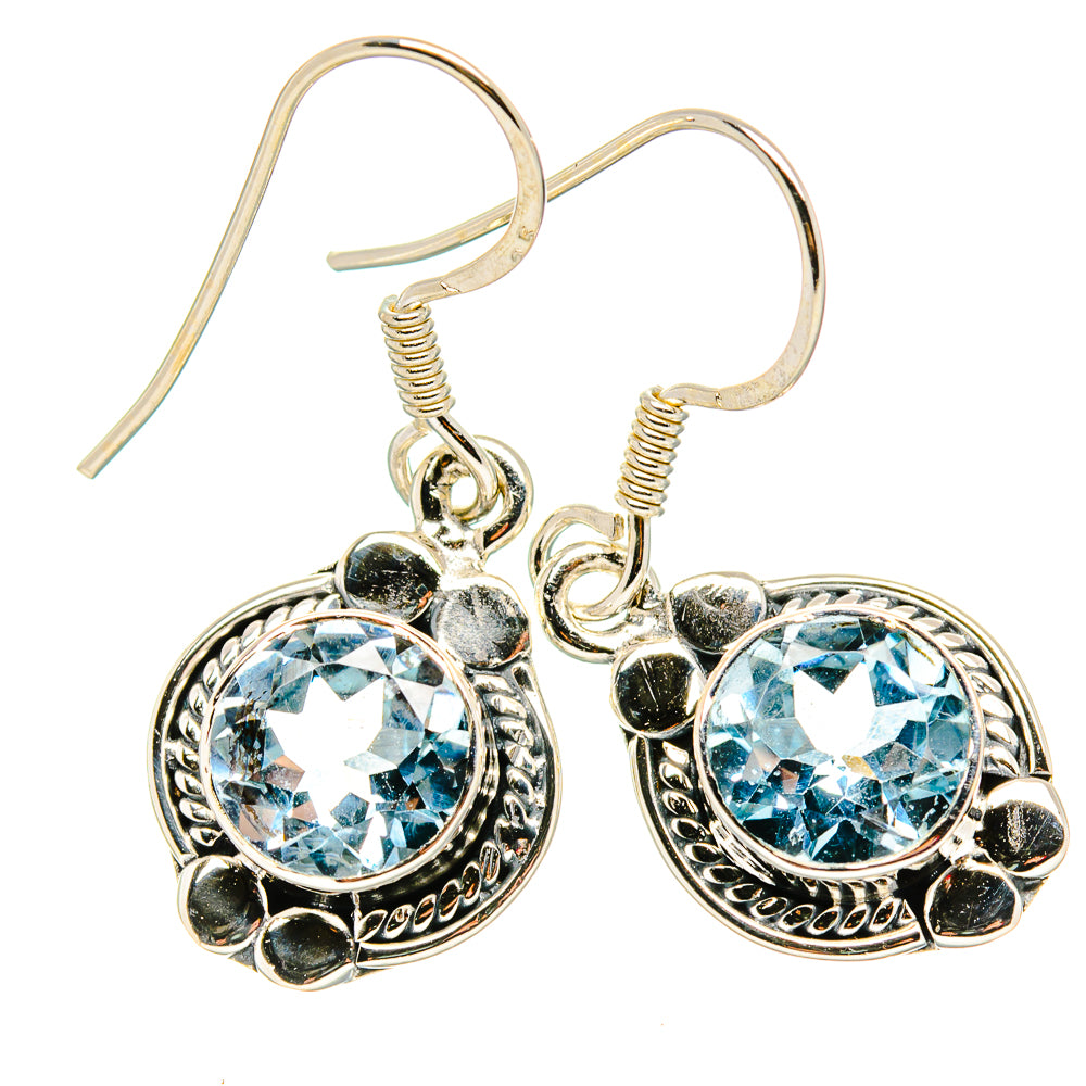Blue Topaz Earrings handcrafted by Ana Silver Co - EARR431291 - Photo 2