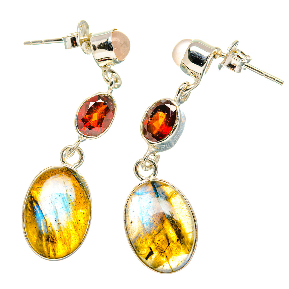 Labradorite Earrings handcrafted by Ana Silver Co - EARR431293 - Photo 2