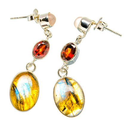Labradorite Earrings handcrafted by Ana Silver Co - EARR431293 - Photo 2