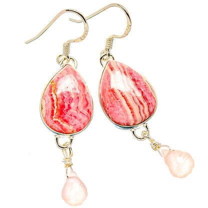 Rhodochrosite Earrings handcrafted by Ana Silver Co - EARR431299 - Photo 2