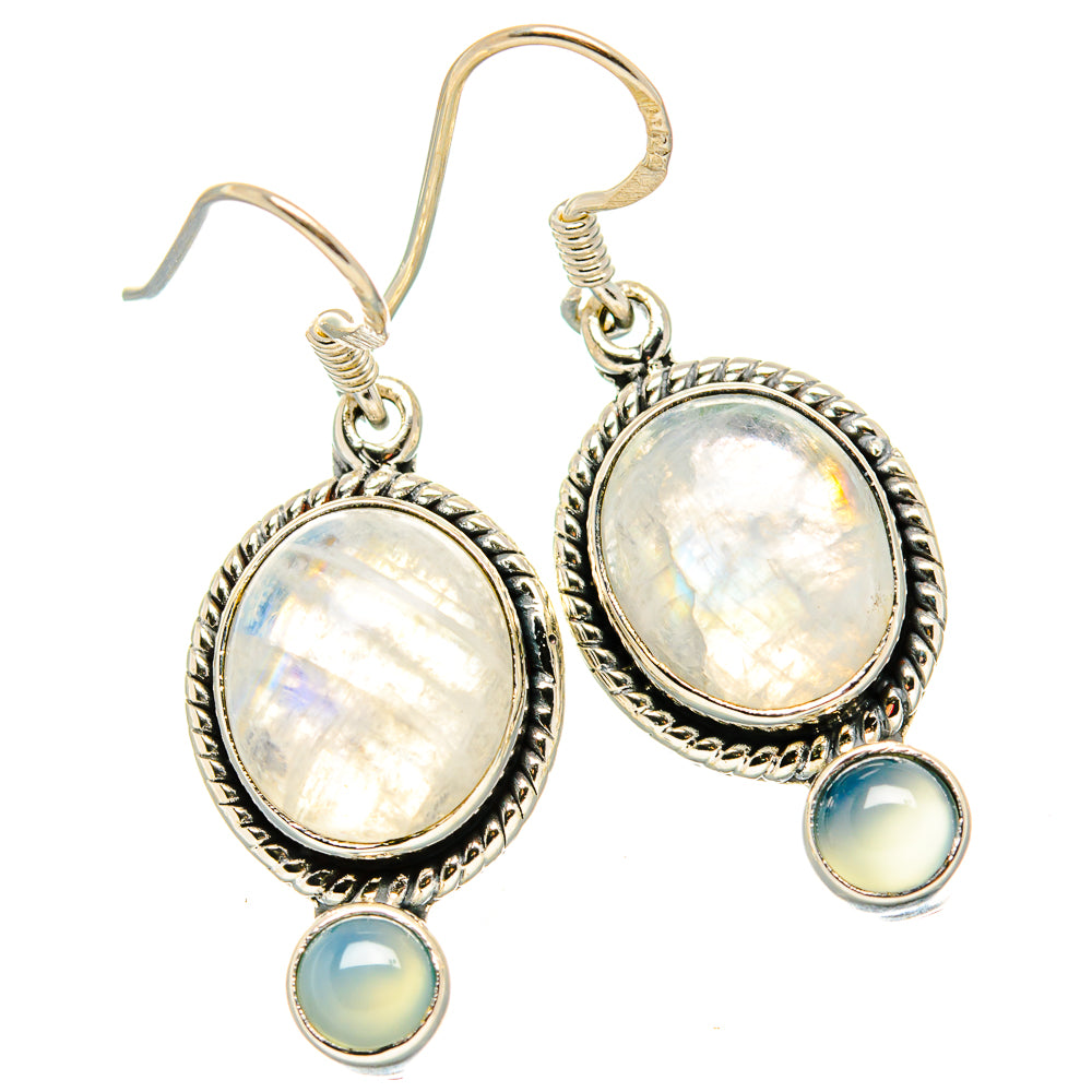 Rainbow Moonstone Earrings handcrafted by Ana Silver Co - EARR431300 - Photo 2
