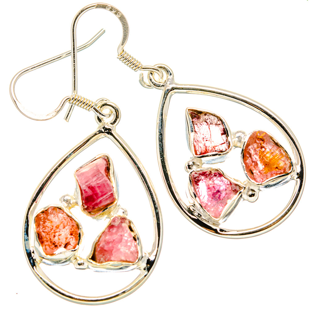 Pink Tourmaline Earrings handcrafted by Ana Silver Co - EARR431305 - Photo 2