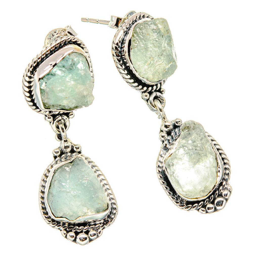 Aquamarine Earrings handcrafted by Ana Silver Co - EARR431316 - Photo 2