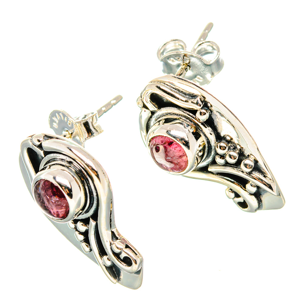 Pink Tourmaline Earrings handcrafted by Ana Silver Co - EARR431327 - Photo 2