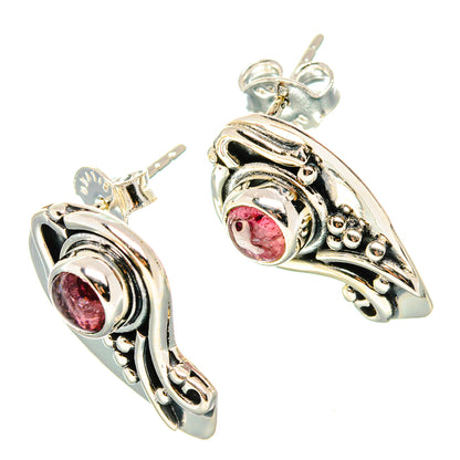 Pink Tourmaline Earrings handcrafted by Ana Silver Co - EARR431327 - Photo 2