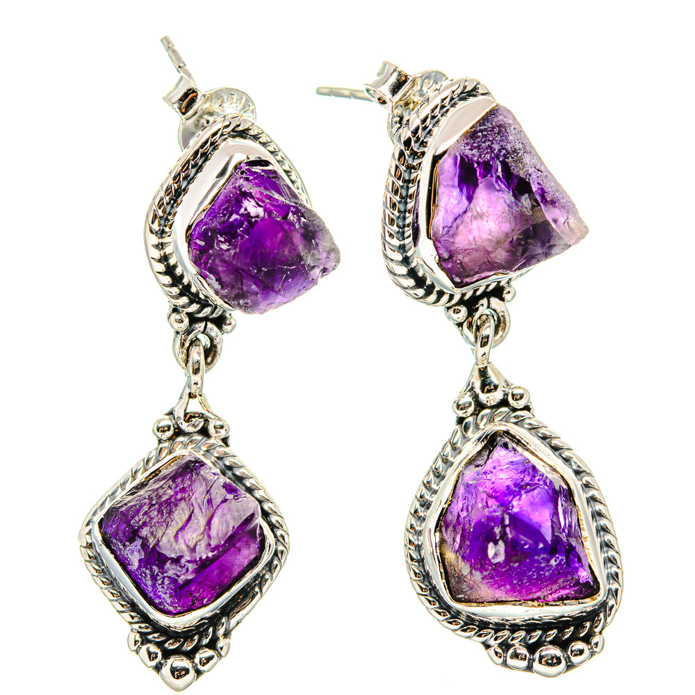 Amethyst Earrings handcrafted by Ana Silver Co - EARR431331 - Photo 2