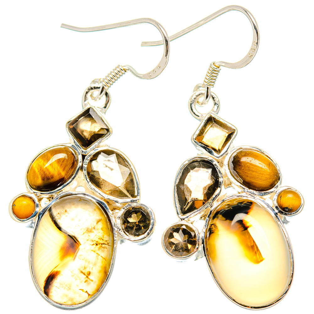 Montana Agate Earrings handcrafted by Ana Silver Co - EARR431346 - Photo 2