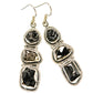 Shungite Earrings handcrafted by Ana Silver Co - EARR431352 - Photo 2