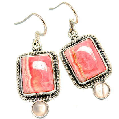 Rhodochrosite Earrings handcrafted by Ana Silver Co - EARR431355 - Photo 2
