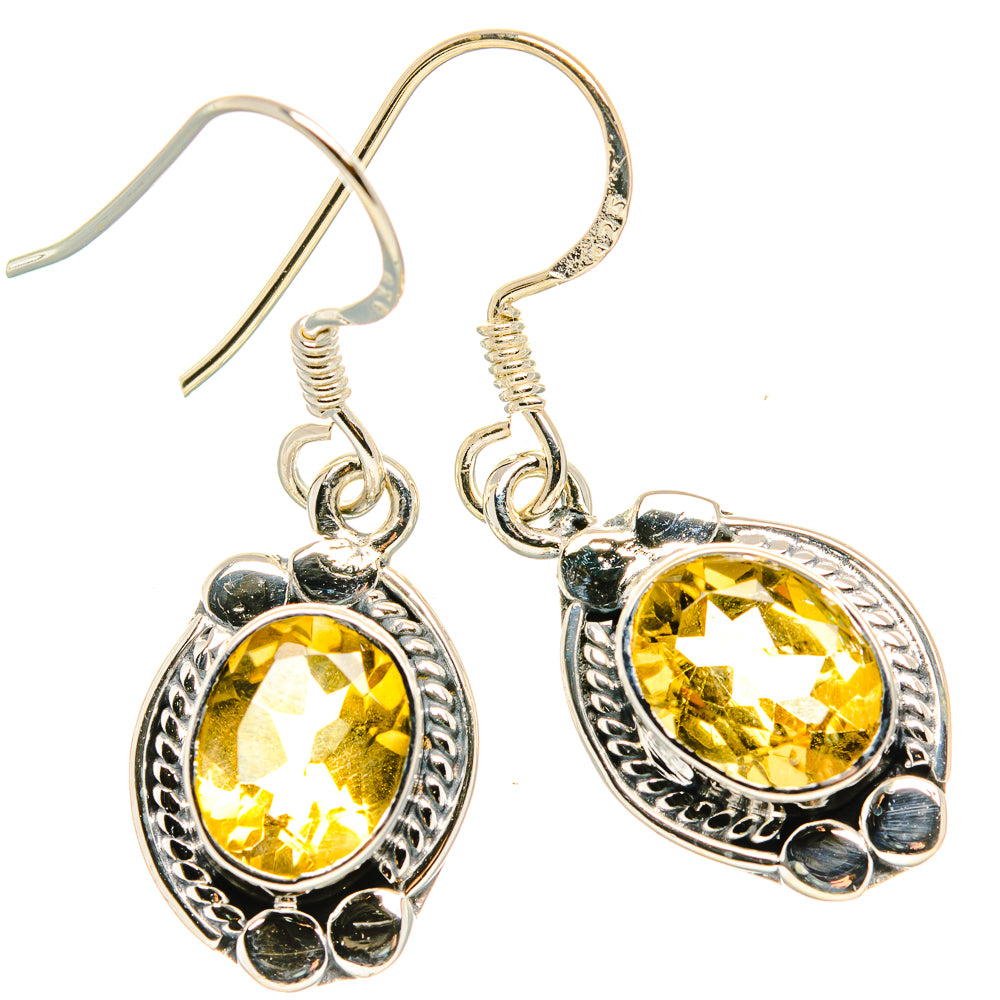 Citrine Earrings handcrafted by Ana Silver Co - EARR431358 - Photo 2